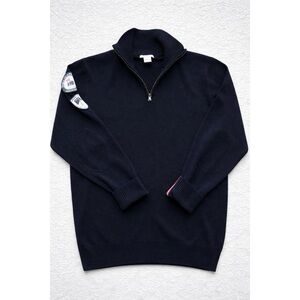 Amundsen peak half zip wool sweater navy blue XL